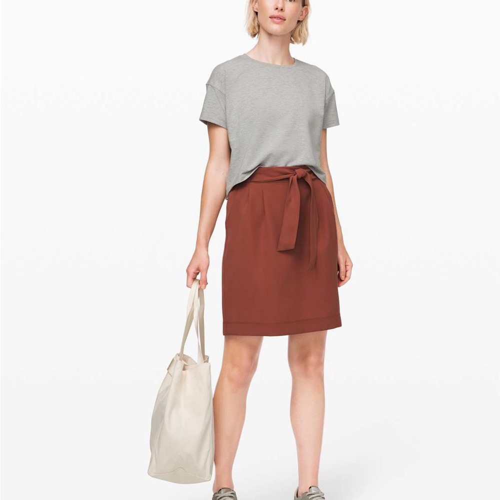 Lululemon Athletica Brown Pencil Skirt